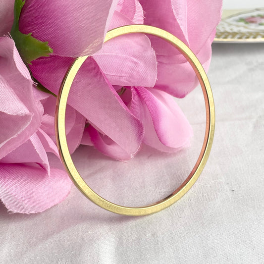 Vintage Signed Monet Gold Tone Bangle Bracelet