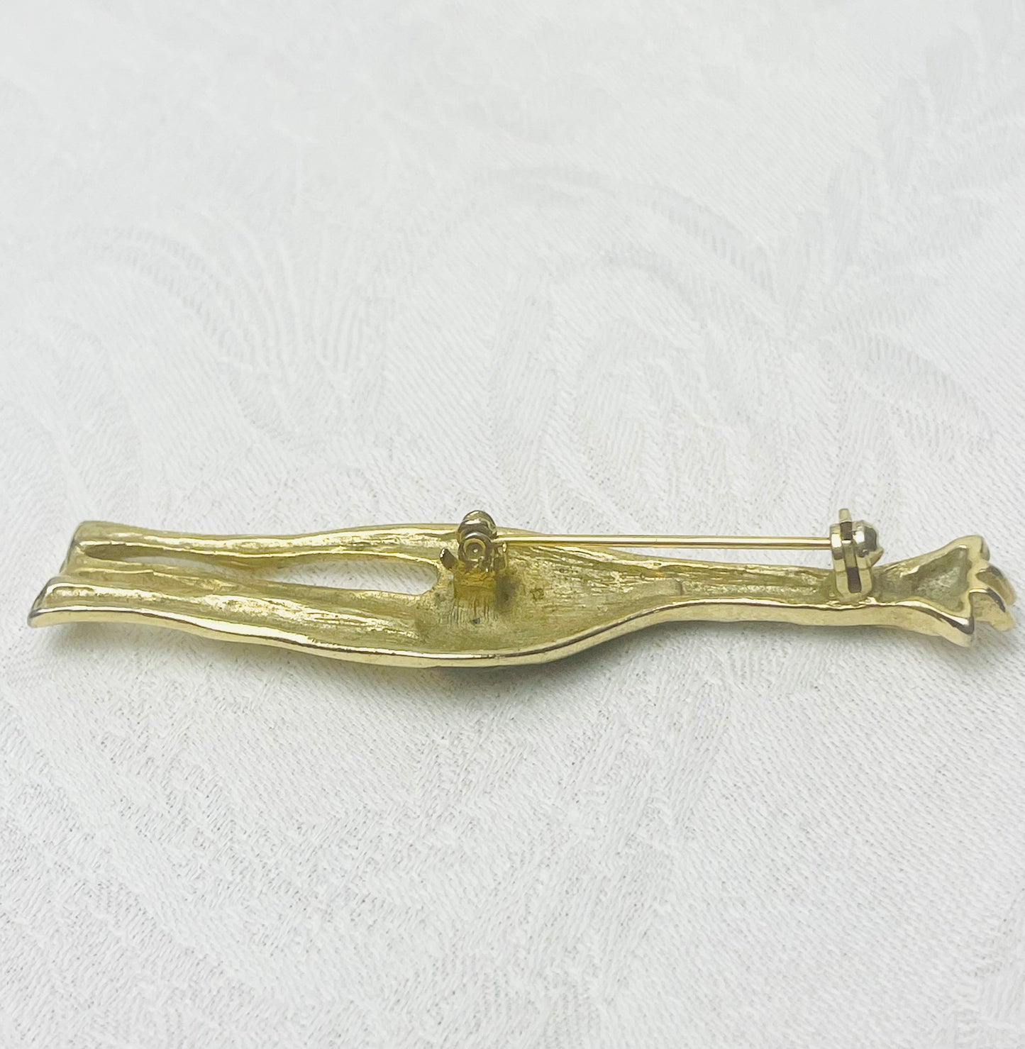 Vintage Two Toned Gold Giraffe Brooch Large 3 Inch Liz Claiborne Unsigned