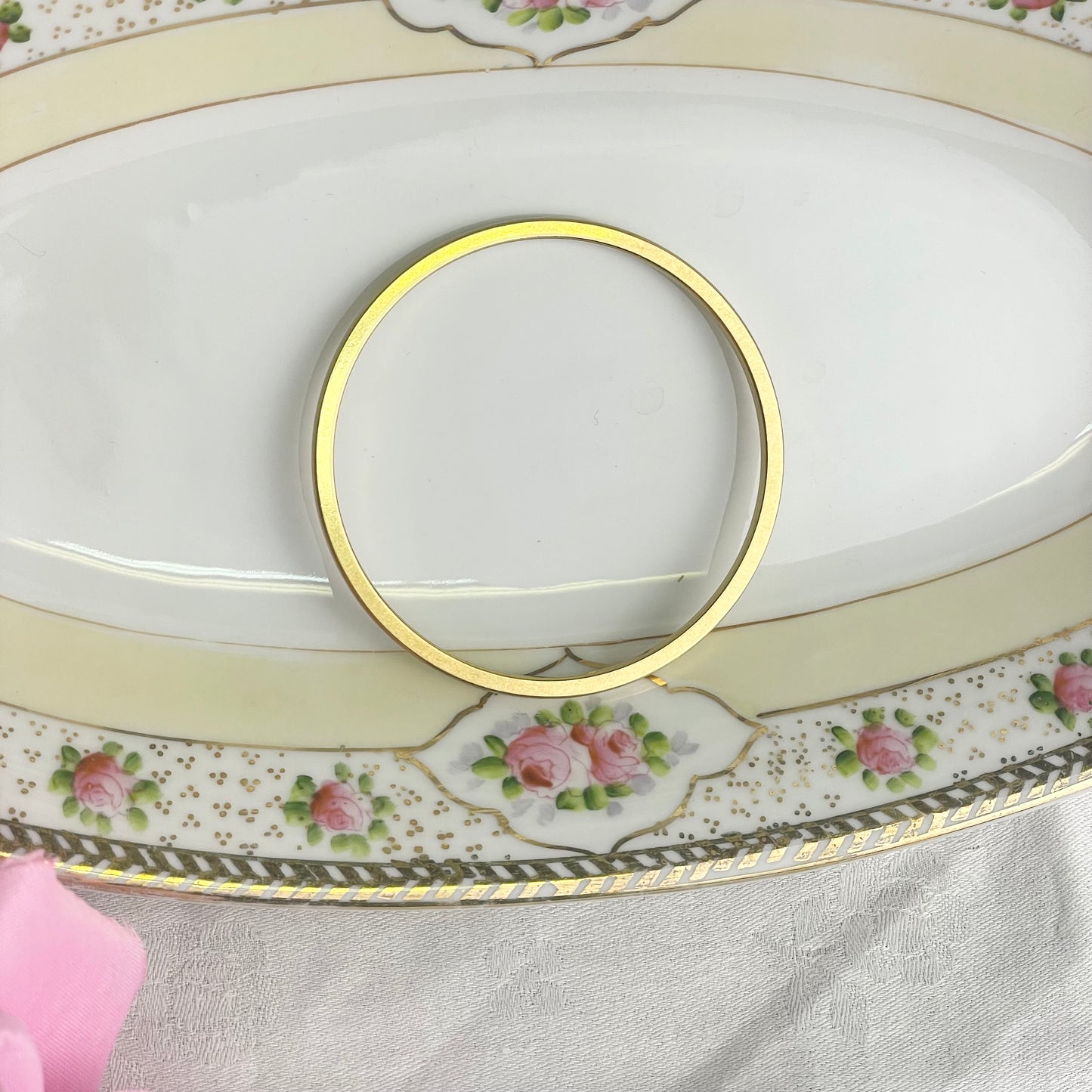 Vintage Signed Monet Gold Tone Bangle Bracelet