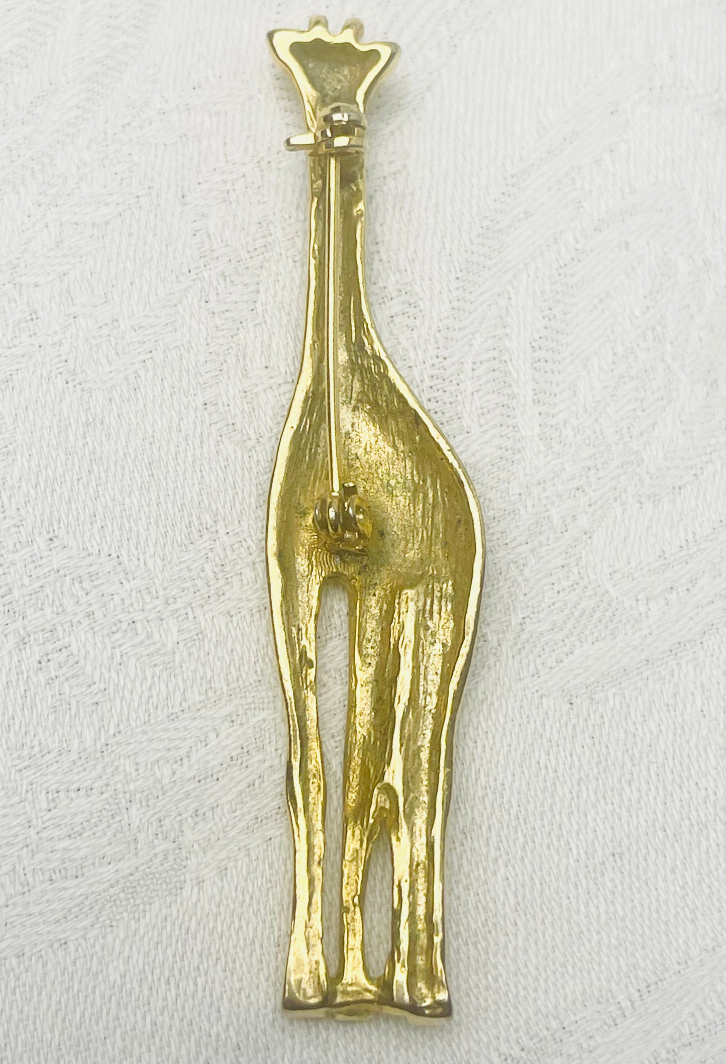 Vintage Two Toned Gold Giraffe Brooch Large 3 Inch Liz Claiborne Unsigned