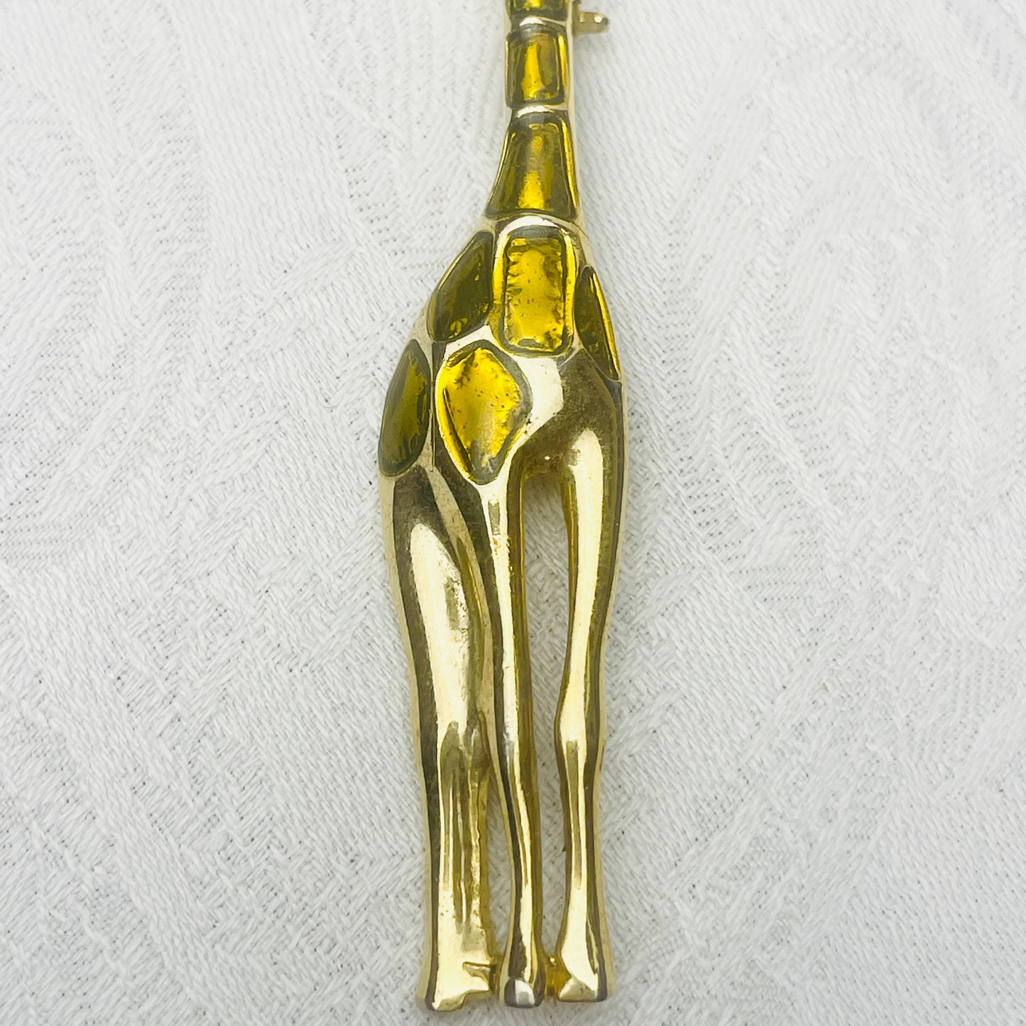 Vintage Two Toned Gold Giraffe Brooch Large 3 Inch Liz Claiborne Unsigned