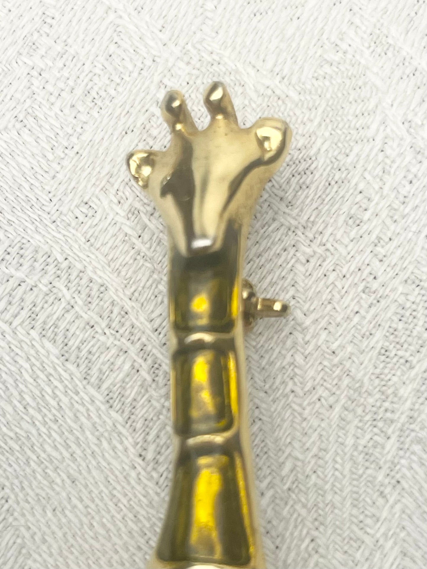 Vintage Two Toned Gold Giraffe Brooch Large 3 Inch Liz Claiborne Unsigned