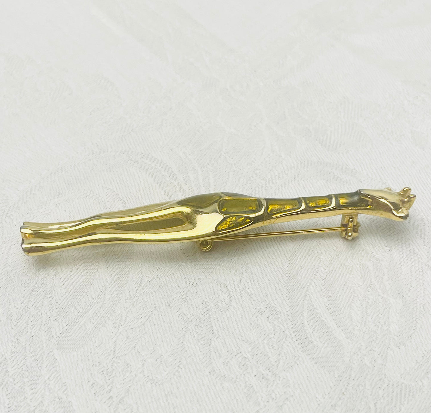 Vintage Two Toned Gold Giraffe Brooch Large 3 Inch Liz Claiborne Unsigned