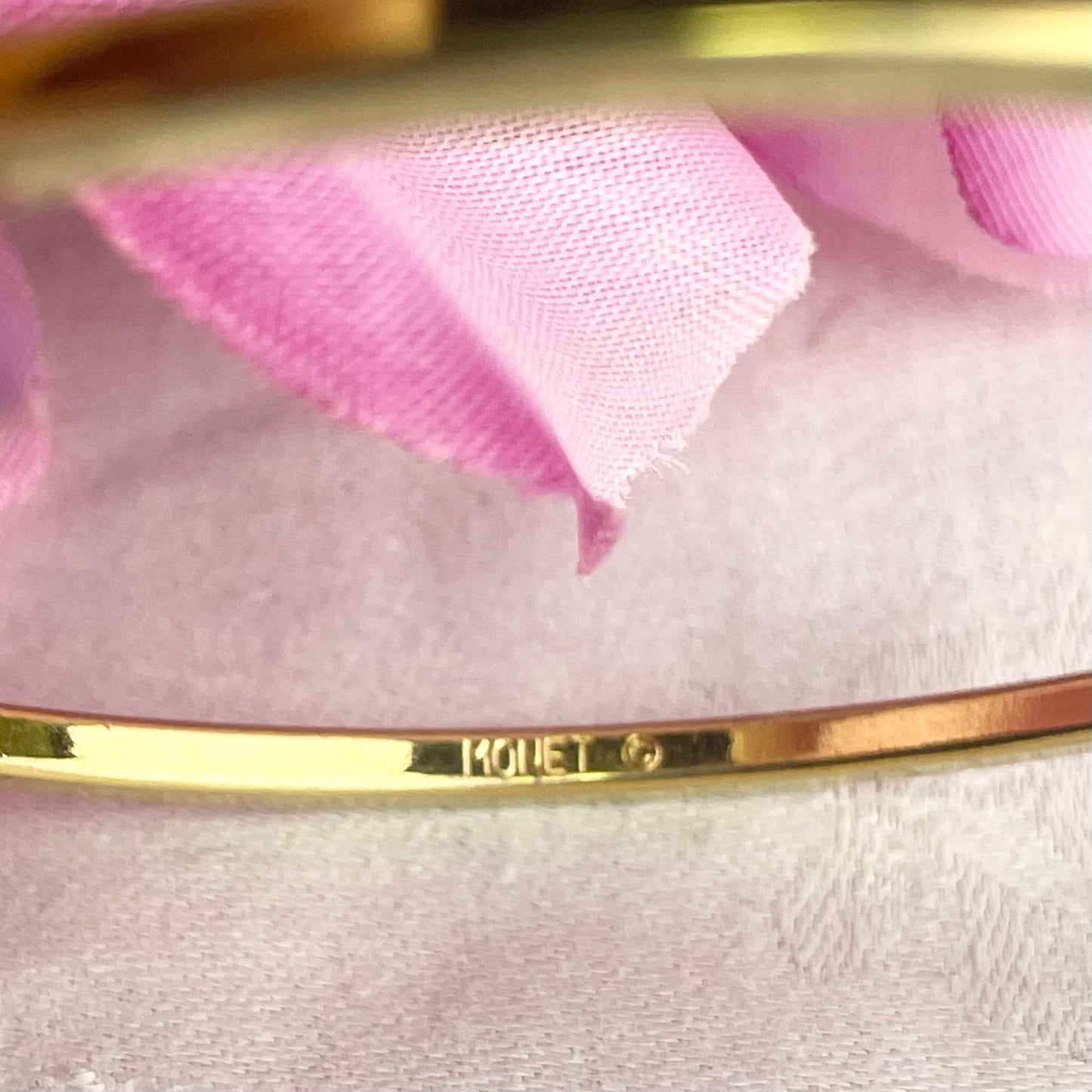 Vintage Signed Monet Gold Tone Bangle Bracelet