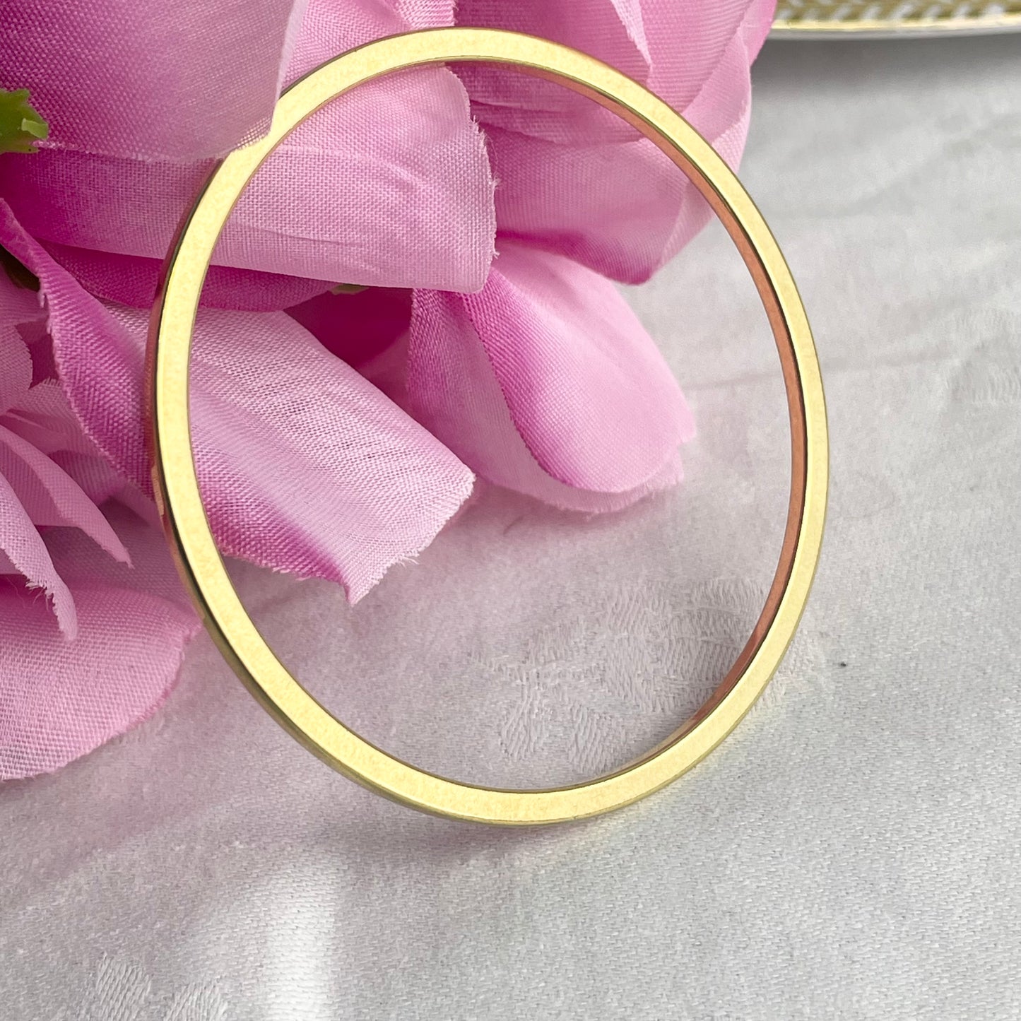 Vintage Signed Monet Gold Tone Bangle Bracelet