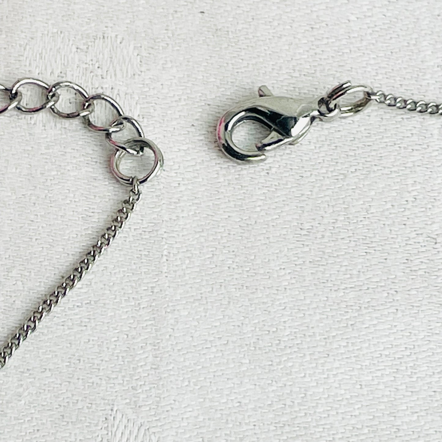 Vintage Gold And Silver Tone Heart Anklet With Clear Stones